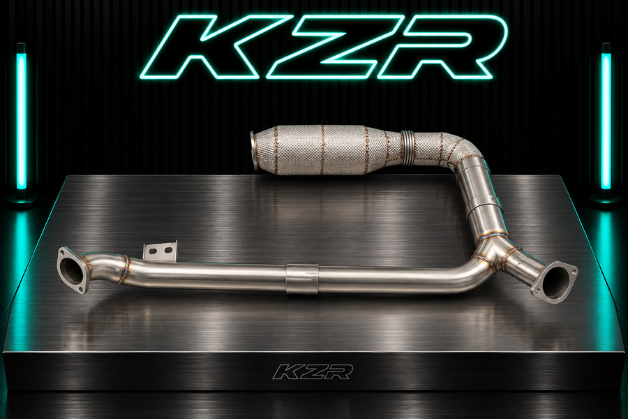 Porsche 718 – rostfri downpipe med racekatalysator och värmeskydd