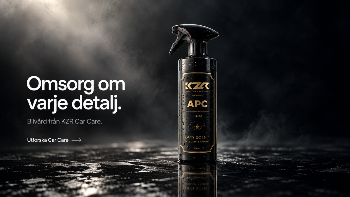 Omsorg om varje detalj. Bilvård från KZR Car Care. Utforska Car Care. KZR APC ED.22 med svart trigger i mörk studiomiljö.