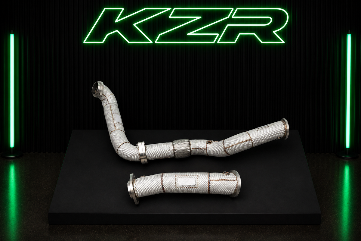 BMW M3/M4 G8X – Catless Downpipes med Värmeskydd