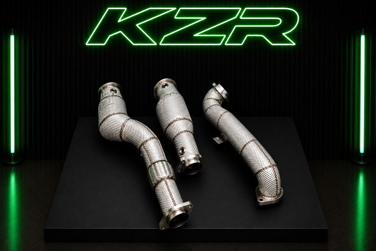 BMW M3/M4 G8X – Downpipes med Racekatalysator & Värmeskydd, bild 2