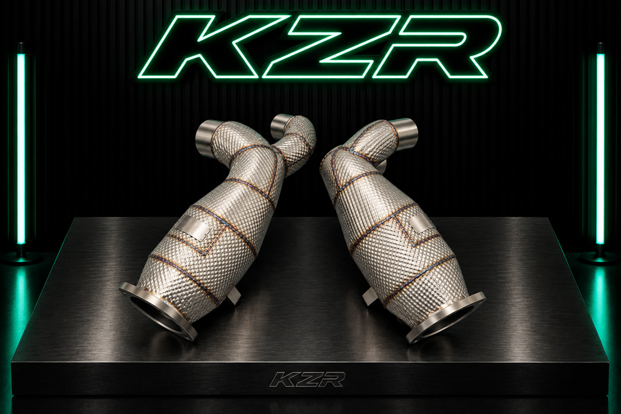 Porsche 991.2 – downpipes med 200-cells racekatalysator och värmeskydd