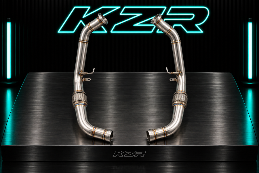 Porsche 971 2,9T – frontpipes utan katalysator med värmeskydd